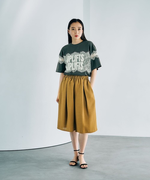 LEPSIM（レプシィム）の「ロゴレースT　816575（Tシャツ/カットソー・レディース・オフホワイト/チャコールグレー/パープル/グリーン・FREE）」の14枚目の写真