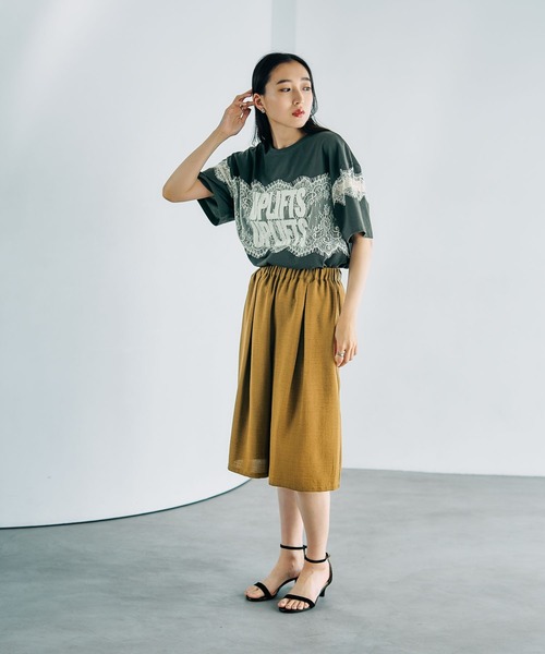 LEPSIM（レプシィム）の「ロゴレースT　816575（Tシャツ/カットソー・レディース・オフホワイト/チャコールグレー/パープル/グリーン・FREE）」の15枚目の写真