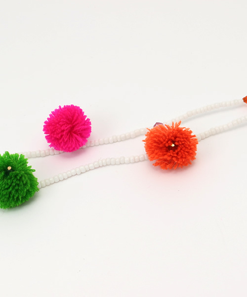 チャイハネ（チャイハネ）の「【チャイハネ】ポンポンブレスレット＆ネックレス / カチューム（ネックレス・レディース・カラフル/ブルー/マルチ・FREE）」の20枚目の写真