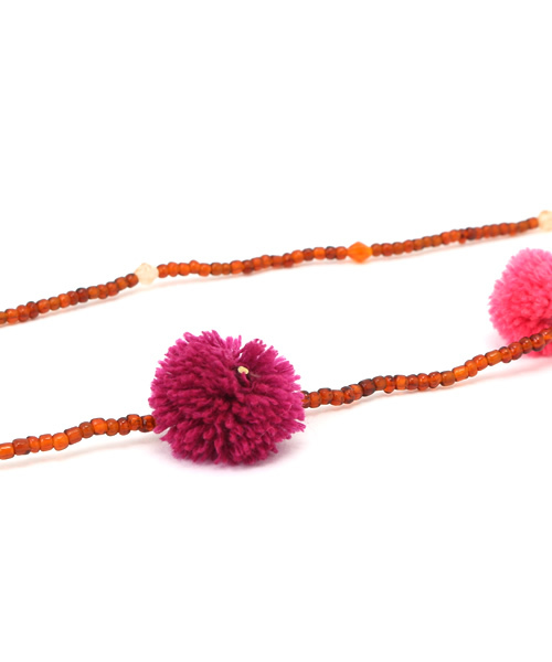 チャイハネ（チャイハネ）の「【チャイハネ】ポンポンブレスレット＆ネックレス / カチューム（ネックレス・レディース・カラフル/ブルー/マルチ・FREE）」の11枚目の写真