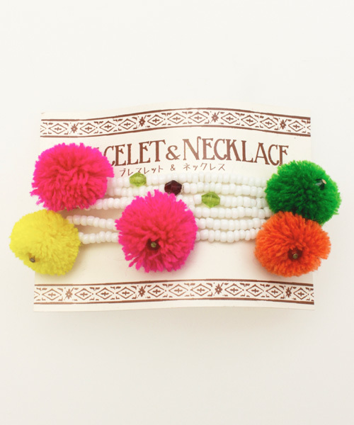 チャイハネ（チャイハネ）の「【チャイハネ】ポンポンブレスレット＆ネックレス / カチューム（ネックレス・レディース・カラフル/ブルー/マルチ・FREE）」の15枚目の写真
