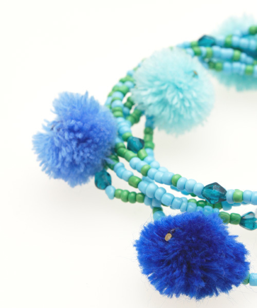 チャイハネ（チャイハネ）の「【チャイハネ】ポンポンブレスレット＆ネックレス / カチューム（ネックレス・レディース・カラフル/ブルー/マルチ・FREE）」の17枚目の写真