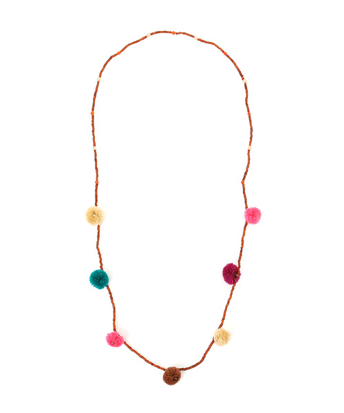 チャイハネ（チャイハネ）の「【チャイハネ】ポンポンブレスレット＆ネックレス / カチューム（ネックレス・レディース・カラフル/ブルー/マルチ・FREE）」の10枚目の写真