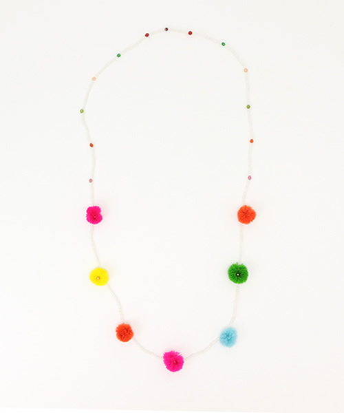 チャイハネ（チャイハネ）の「【チャイハネ】ポンポンブレスレット＆ネックレス / カチューム（ネックレス・レディース・カラフル/ブルー/マルチ・FREE）」の18枚目の写真