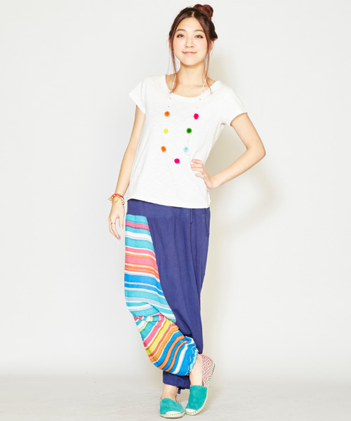 チャイハネ（チャイハネ）の「【チャイハネ】ポンポンブレスレット＆ネックレス / カチューム（ネックレス・レディース・カラフル/ブルー/マルチ・FREE）」の22枚目の写真