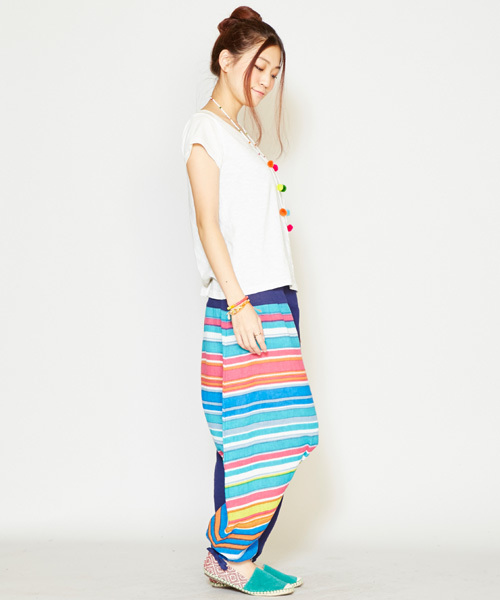 チャイハネ（チャイハネ）の「【チャイハネ】ポンポンブレスレット＆ネックレス / カチューム（ネックレス・レディース・カラフル/ブルー/マルチ・FREE）」の12枚目の写真