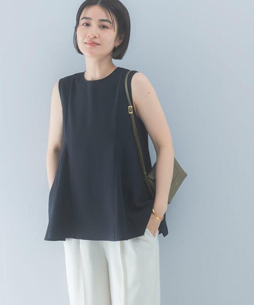 URBAN RESEARCH ROSSO WOMEN(アーバンリサーチ ロッソ)の「クールタッチ吸水速乾フレアブラウス(シャツ/ブラウス・レディース・イエロー系その他/アイボリー/ネイビー・FREE)」の14枚目の写真