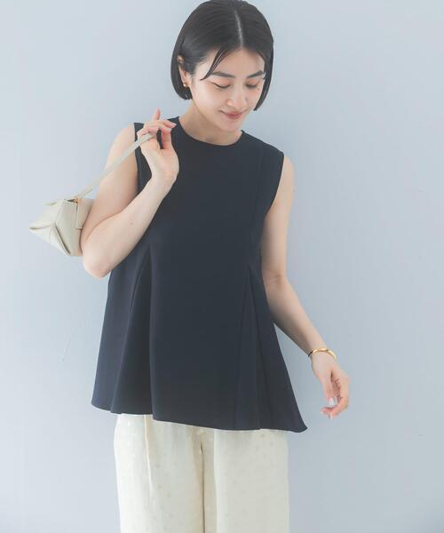 URBAN RESEARCH ROSSO WOMEN(アーバンリサーチ ロッソ)の「クールタッチ吸水速乾フレアブラウス(シャツ/ブラウス・レディース・イエロー系その他/アイボリー/ネイビー・FREE)」の16枚目の写真