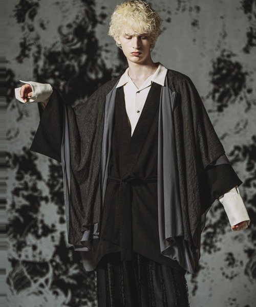 NO ID.（ノーアイディ）の「【NO ID.】Kimono Wrap Gown / キモノ ラップガウン（シャツ/ブラウス・メンズ・ブラック/グレー/その他23・ONE SIZE）」の12枚目の写真