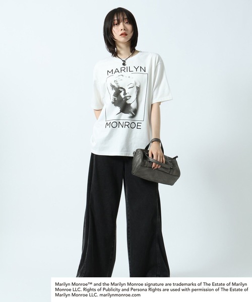 PAGEBOY(ページボーイ)の「【Marilyn Monroe】BIGフォトT(Tシャツ/カットソー・レディース・チャコールグレー/オフホワイト・FREE)」の7枚目の写真
