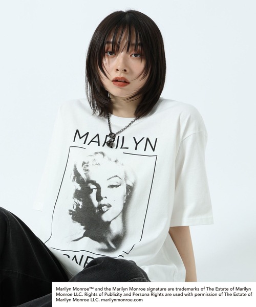 PAGEBOY(ページボーイ)の「【Marilyn Monroe】BIGフォトT(Tシャツ/カットソー・レディース・チャコールグレー/オフホワイト・FREE)」の6枚目の写真