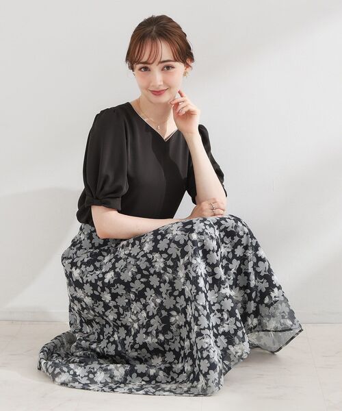 couture brooch(クチュールブローチ)の「【洗える】袖リボンデザイン ハートネック ブラウス(シャツ/ブラウス・レディース・ブラック系4/ホワイト系7/ベージュ系その他2・36/38/40/42)」の18枚目の写真