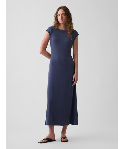 GAP(ギャップ)の「キャップスリーブ マキシワンピース(ワンピース・レディース・ネイビー/ブラック・XS/S/XXS)」の2枚目の写真