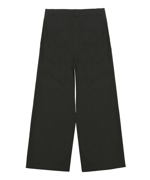 NICK&NICOLE（ニックアンドニコール）の「TUCK WIDE COTTON PANTS_CHARCOAL（その他パンツ・レディース・その他・SMALL/MEDIUM/LARGE）」の2枚目の写真