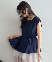 【SET販売】ペプラムブラウス＋レースキャミセット