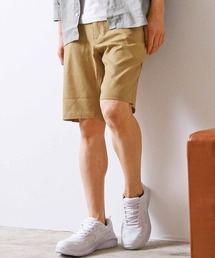 綿麻リネン 無地ショートパンツ