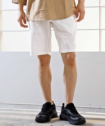 綿麻リネン 無地ショートパンツ