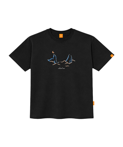LLAMO(エラモ)の「クラウドシー 半袖Tシャツ 男女共用 ビッグサイズ(Tシャツ/カットソー・メンズ・ホワイト/ブラック/ネイビー/ダークインディゴブルー・SMALL/MEDIUM/LARGE/X-LARGE/2XL/4XL/3XL)」の7枚目の写真