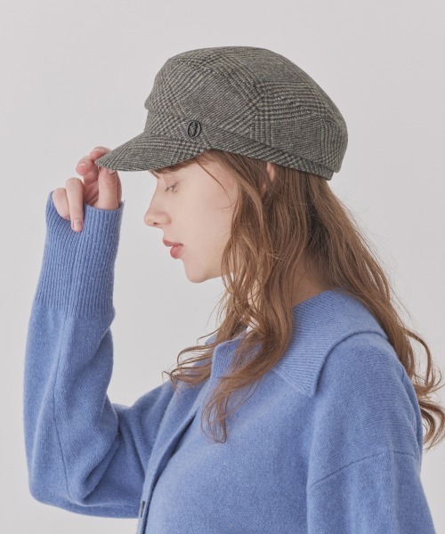 Chapeau d' O(シャポードオー)の「Chapeau d' O Glencheck Over Marine Cas / シャポードオー(キャスケット・レディース・ブラウン/ダークブラウン・M/57.5cm/S(56cm))」の11枚目の写真