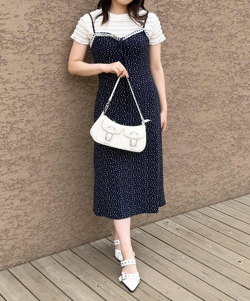 frunco(フランコ)の「フラワープリントキャミワンピ(ワンピース・レディース・グレー/ブラック/ネイビー・FREE)」の18枚目の写真