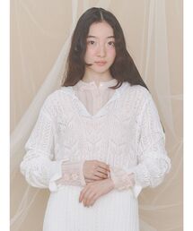 floral pointelle knit