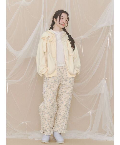 merry jenny(メリージェニー)の「floral pointelle knit(ニット/セーター・レディース・ピンク/チャコールグレー/オフホワイト・FREE)」の18枚目の写真