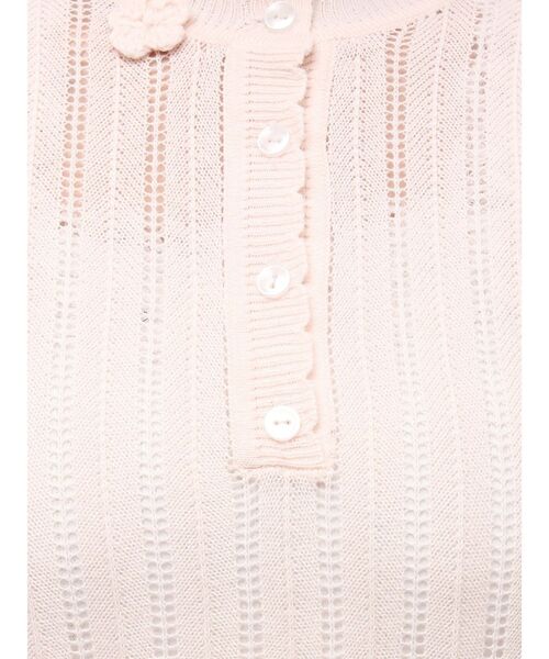 merry jenny(メリージェニー)の「floral pointelle knit(ニット/セーター・レディース・ピンク/チャコールグレー/オフホワイト・FREE)」の10枚目の写真