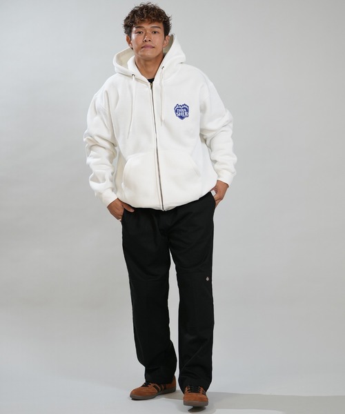 THRASHER(スラッシャー)の「【ムラサキスポーツ限定】THRASHER/スラッシャー ジップアップ パーカー 264TH1PK111(パーカー・メンズ・アイボリー/ヘザーグレー/ブラック・M/L/XL)」の6枚目の写真