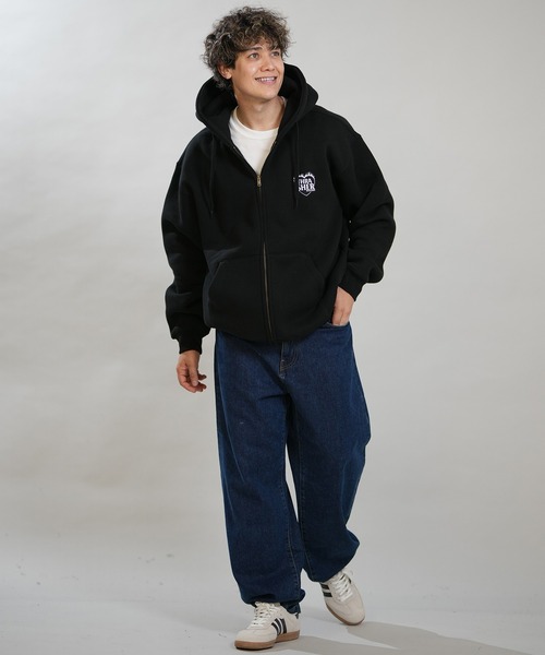 THRASHER(スラッシャー)の「【ムラサキスポーツ限定】THRASHER/スラッシャー ジップアップ パーカー 264TH1PK111(パーカー・メンズ・アイボリー/ヘザーグレー/ブラック・M/L/XL)」の12枚目の写真