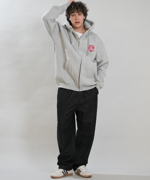 THRASHER(スラッシャー)の「【ムラサキスポーツ限定】THRASHER/スラッシャー ジップアップ パーカー 264TH1PK111(パーカー・メンズ・アイボリー/ヘザーグレー/ブラック・M/L/XL)」の18枚目の写真