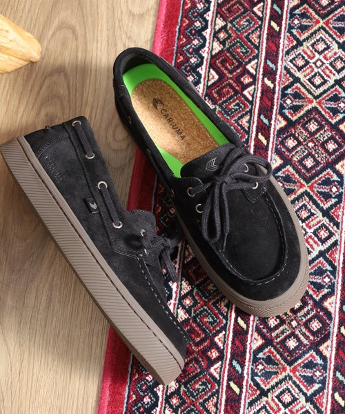 CARIUMA(カリウマ)の「MARE BOAT SUEDE マレボートスウェード(その他シューズ・メンズ・ブラック/ベージュ/キャメル・US8.5/US-8h/US-10/US-9h/US-11/US-10h)」の1枚目の写真