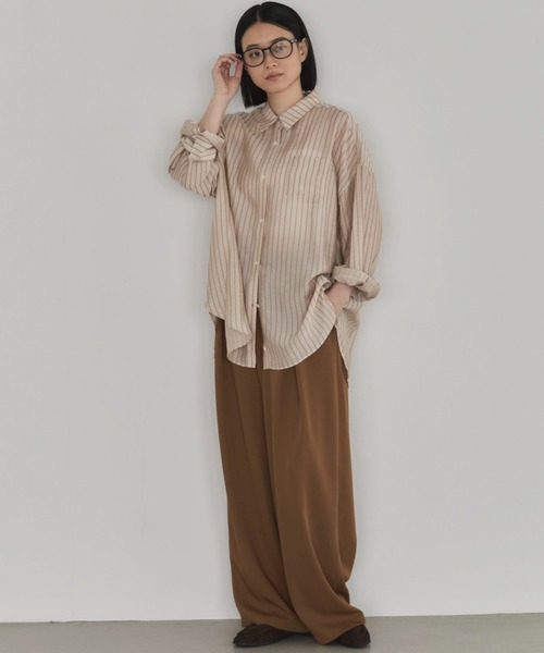 Doux archives(ドゥアルシーヴ)の「タックデザインパンツ(スラックス・レディース・ブラック/ワインレッド/キャメル・S/M)」の22枚目の写真