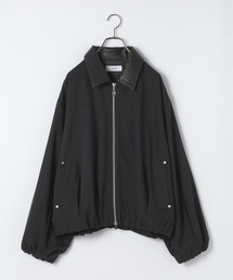 RAGEBLUE（レイジブルー）の「【LUXURY＋EASY】＜イージーケア＞FAKE LEATHER COLLAR BALLOON BLOUSON/ラグイージー襟レザーバルーンブルゾン（ブルゾン）」