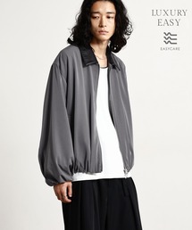 RAGEBLUE（レイジブルー）の「【LUXURY＋EASY】＜イージーケア＞FAKE LEATHER COLLAR BALLOON BLOUSON/ラグイージー襟レザーバルーンブルゾン【セットアップ対応】（ブルゾン）」