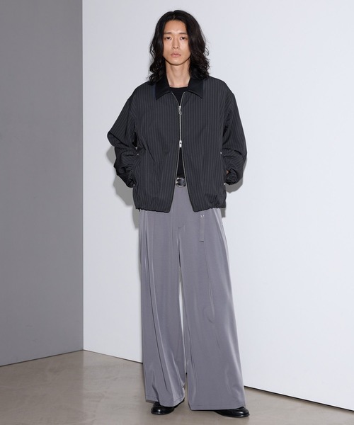 RAGEBLUE（レイジブルー）の「【LUXURY＋EASY】＜イージーケア＞FAKE LEATHER COLLAR BALLOON BLOUSON/ラグイージー襟レザーバルーンブルゾン【セットアップ対応】（ブルゾン・メンズ・グレー/ブラック/ブラック系その他/グレー系その他・MEDIUM/LARGE）」の22枚目の写真