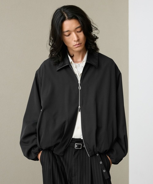 RAGEBLUE（レイジブルー）の「【LUXURY＋EASY】＜イージーケア＞FAKE LEATHER COLLAR BALLOON BLOUSON/ラグイージー襟レザーバルーンブルゾン【セットアップ対応】（ブルゾン・メンズ・グレー/ブラック/ブラック系その他/グレー系その他・MEDIUM/LARGE）」の13枚目の写真