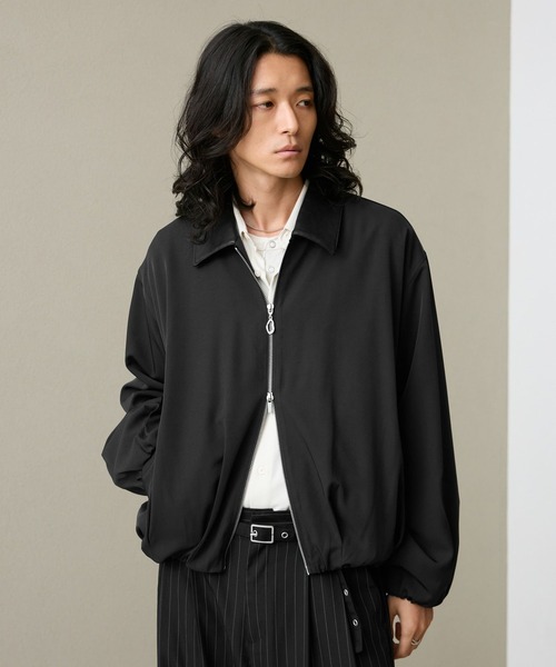 RAGEBLUE（レイジブルー）の「【LUXURY＋EASY】＜イージーケア＞FAKE LEATHER COLLAR BALLOON BLOUSON/ラグイージー襟レザーバルーンブルゾン【セットアップ対応】（ブルゾン・メンズ・グレー/ブラック/ブラック系その他/グレー系その他・MEDIUM/LARGE）」の16枚目の写真