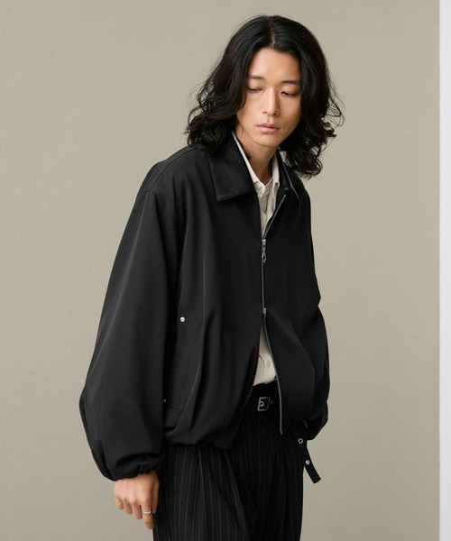 RAGEBLUE（レイジブルー）の「【LUXURY＋EASY】＜イージーケア＞FAKE LEATHER COLLAR BALLOON BLOUSON/ラグイージー襟レザーバルーンブルゾン【セットアップ対応】（ブルゾン・メンズ・グレー/ブラック/ブラック系その他/グレー系その他・MEDIUM/LARGE）」の17枚目の写真