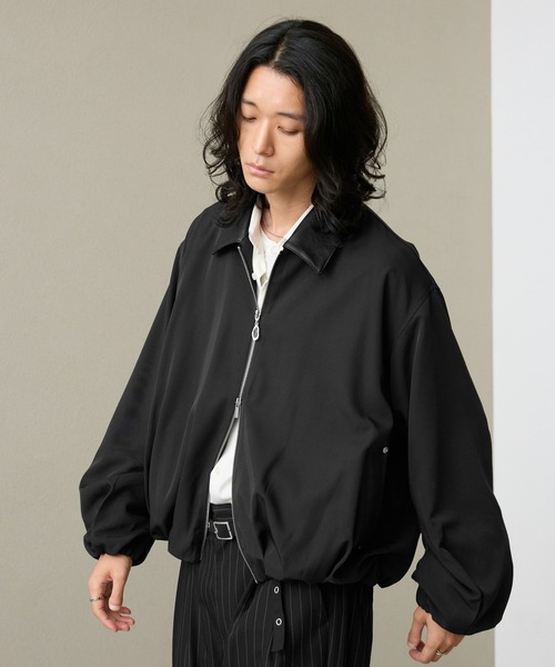 RAGEBLUE（レイジブルー）の「【LUXURY＋EASY】＜イージーケア＞FAKE LEATHER COLLAR BALLOON BLOUSON/ラグイージー襟レザーバルーンブルゾン【セットアップ対応】（ブルゾン・メンズ・グレー/ブラック/ブラック系その他/グレー系その他・MEDIUM/LARGE）」の18枚目の写真