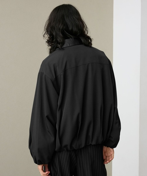 RAGEBLUE（レイジブルー）の「【LUXURY＋EASY】＜イージーケア＞FAKE LEATHER COLLAR BALLOON BLOUSON/ラグイージー襟レザーバルーンブルゾン【セットアップ対応】（ブルゾン・メンズ・グレー/ブラック/ブラック系その他/グレー系その他・MEDIUM/LARGE）」の19枚目の写真