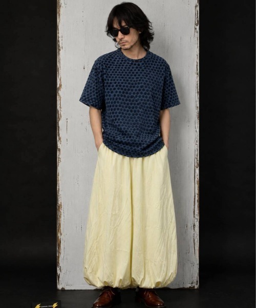 KAMINARI_TOKIO（カミナリトキオ）の「カラーバルーンパンツ（チノパンツ・レディース・ホワイト/ブラック/イエロー/ブルー/ピンク・FREE）」の6枚目の写真