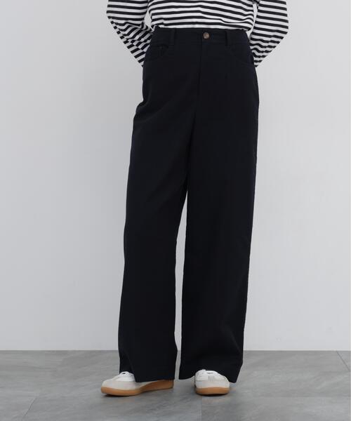 human woman(ヒューマンウーマン)の「◆【名品 / マルチサイズ / ウォッシャブル】ストレッチエアリードットコード5ポケットセミワイドパンツ(その他パンツ・レディース・ベージュ系その他2/ネイビー/ブラウン・LARGE/X-SMALL/SMALL/MEDIUM)」の3枚目の写真