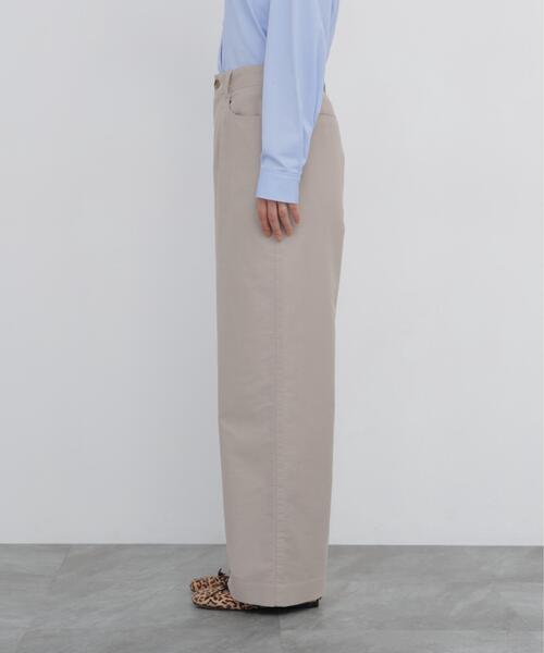 human woman(ヒューマンウーマン)の「◆【名品 / マルチサイズ / ウォッシャブル】ストレッチエアリードットコード5ポケットセミワイドパンツ(その他パンツ・レディース・ベージュ系その他2/ネイビー/ブラウン・LARGE/X-SMALL/SMALL/MEDIUM)」の8枚目の写真