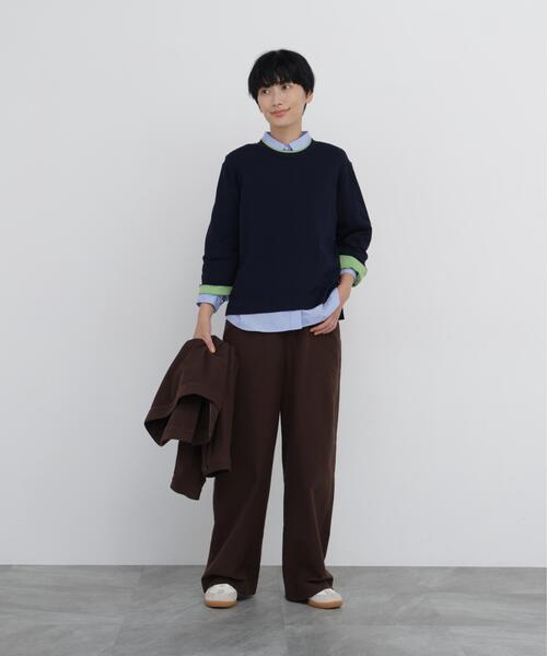 human woman(ヒューマンウーマン)の「◆【名品 / マルチサイズ / ウォッシャブル】ストレッチエアリードットコード5ポケットセミワイドパンツ(その他パンツ・レディース・ベージュ系その他2/ネイビー/ブラウン・LARGE/X-SMALL/SMALL/MEDIUM)」の17枚目の写真