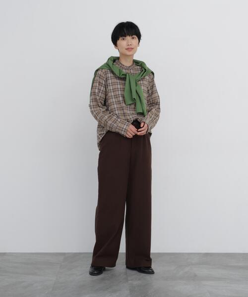 human woman(ヒューマンウーマン)の「◆【名品 / マルチサイズ / ウォッシャブル】ストレッチエアリードットコード5ポケットセミワイドパンツ(その他パンツ・レディース・ベージュ系その他2/ネイビー/ブラウン・LARGE/X-SMALL/SMALL/MEDIUM)」の20枚目の写真