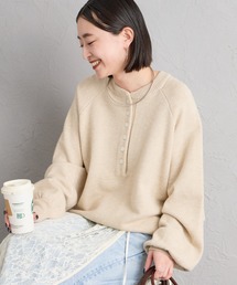 【WEB先行予約】[nenom/ネノム] ヘンリーネック スウェットライクニット