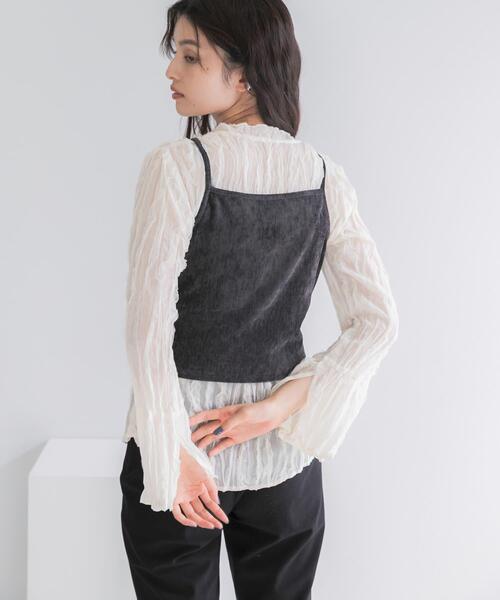 URBAN RESEARCH ROSSO WOMEN(アーバンリサーチ ロッソ)の「ワッシャープリーツシアーブラウス(シャツ/ブラウス・レディース・ブラック/オフホワイト・FREE)」の17枚目の写真