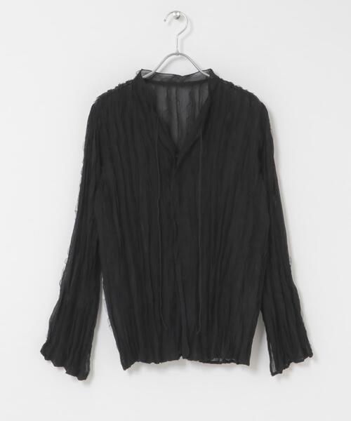 URBAN RESEARCH ROSSO WOMEN(アーバンリサーチ ロッソ)の「ワッシャープリーツシアーブラウス(シャツ/ブラウス・レディース・ブラック/オフホワイト・FREE)」の9枚目の写真