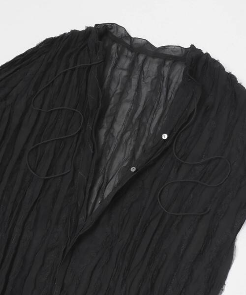 URBAN RESEARCH ROSSO WOMEN(アーバンリサーチ ロッソ)の「ワッシャープリーツシアーブラウス(シャツ/ブラウス・レディース・ブラック/オフホワイト・FREE)」の10枚目の写真