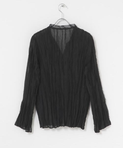 URBAN RESEARCH ROSSO WOMEN(アーバンリサーチ ロッソ)の「ワッシャープリーツシアーブラウス(シャツ/ブラウス・レディース・ブラック/オフホワイト・FREE)」の12枚目の写真